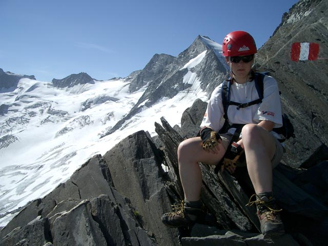 Daniela auf Weg 502 zwischen Schönbichler Horn und Garberkar (29. Juli)