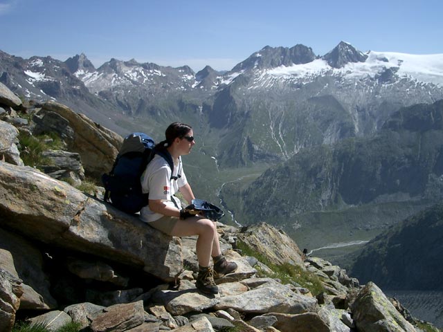 Daniela auf Weg 502 zwischen Sch&ouml;nbichler Horn und Garberkar (29. Juli)