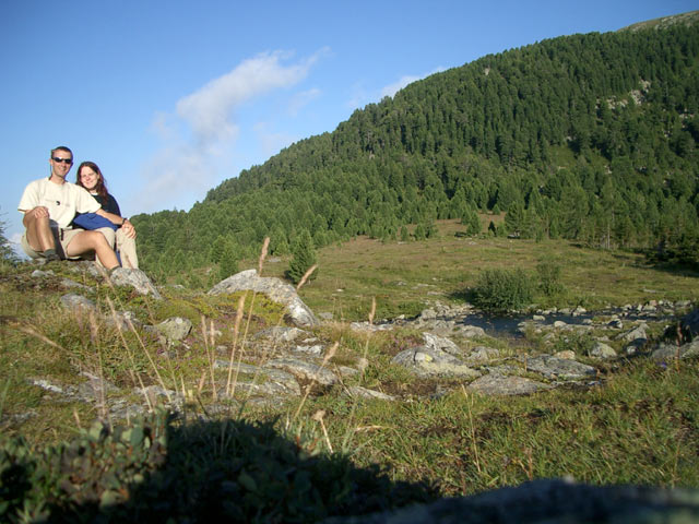 Ich und Daniela beim Gro&szlig;en Winterleitensee (12. Aug.)