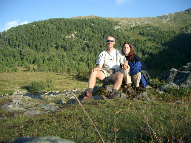 Ich und Daniela beim Gro&szlig;en Winterleitensee, 1.840 m (12. Aug.)
