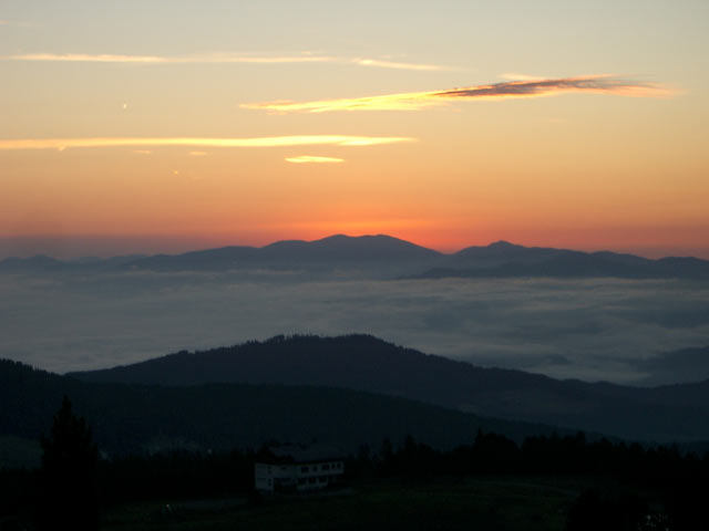 Morgenrot beim Großen Winterleitensee (13. Aug.)