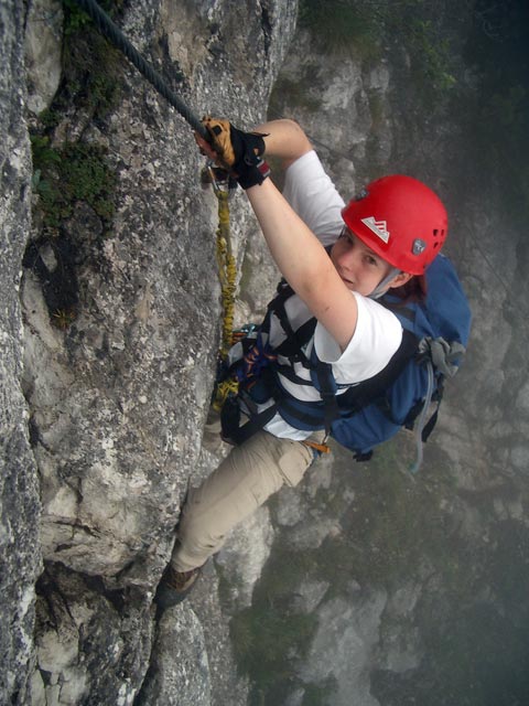 Intersport-Klettersteig: Daniela in der Enzianwand (20. Aug.)