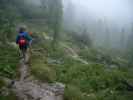 Daniela auf Weg 601 zwischen Wiesberghaus und Herrengasse (28. Aug.)