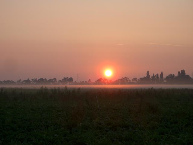 Sonnenaufgang über Süßenbrunn (30. Aug.)