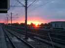 Sonnenaufgang über der Station Handelskai (9. Aug.)