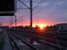 Sonnenaufgang über der Station Handelskai (9. Aug.)