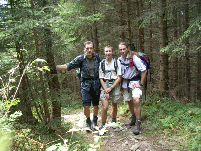 Erich, ich und Martin auf Weg 791 zwischen St. Nikolai und Kaltherberghütte