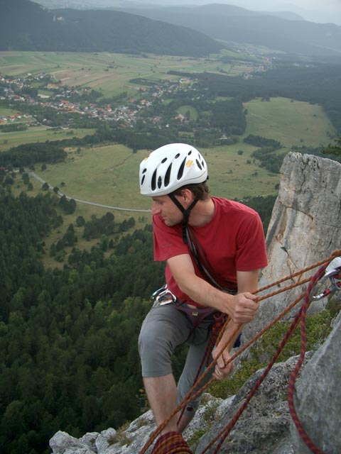 Draschgrat: Andreas im Ausstieg