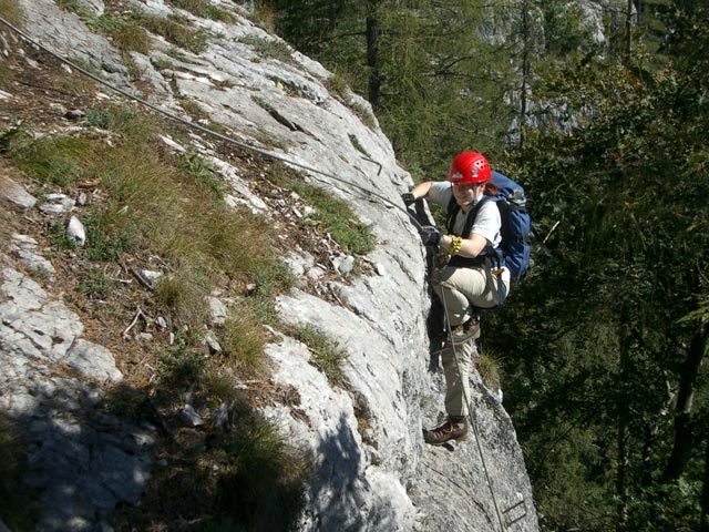 Daniela nach der Schlüsselstelle