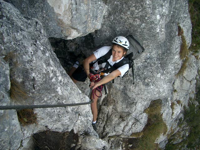 Intersport-Klettersteig: Gudrun in der Kaiser-Verschneidung (8. Okt.)