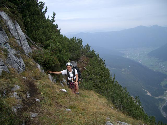 Intersport-Klettersteig: Gudrun in der 2. Etappe (8. Okt.)