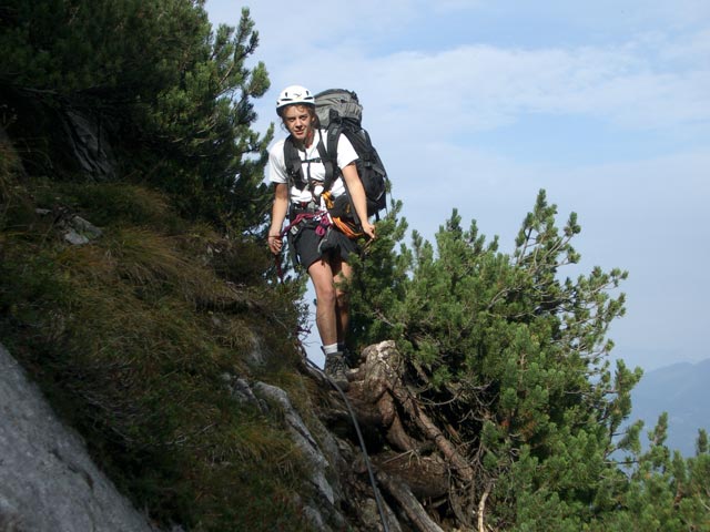 Intersport-Klettersteig: Gudrun in der 2. Etappe (8. Okt.)