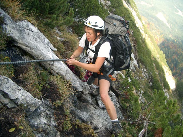 Intersport-Klettersteig: Gudrun in der 2. Etappe (8. Okt.)