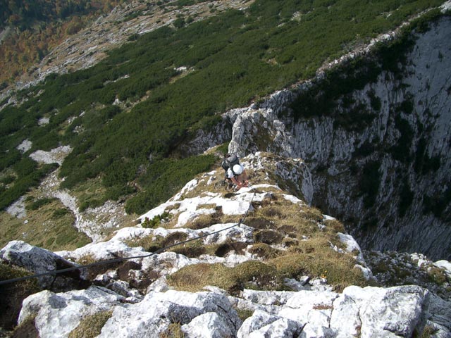 Intersport-Klettersteig: Gudrun in der 4. Etappe (8. Okt.)