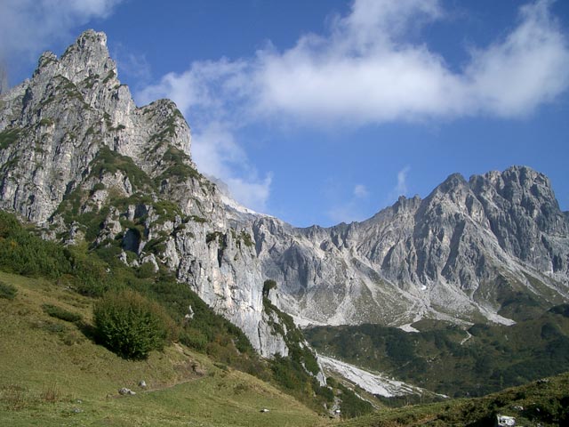 Lechnerturm und Steiglkogl von der Hofpürglhütte aus (9. Okt.)