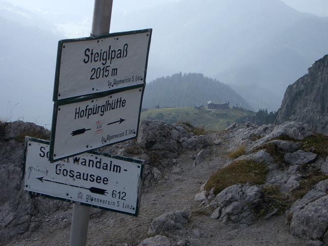 Hofpürglhütte vom Steiglpaß aus (9. Okt.)