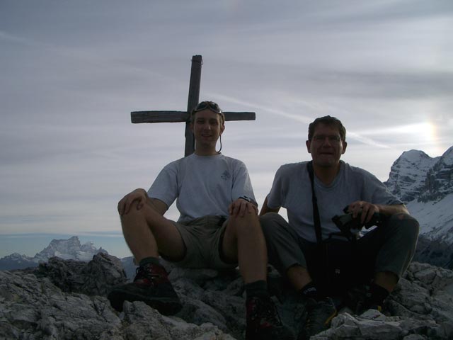 Ich und Axel am Col Rosà, 2.166 m