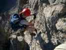 Imster Klettersteig: Daniela nach der Schlüsselstelle (22. OKt.)