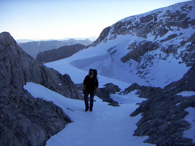 Robert auf Weg 401 auf der Übergossenen Alm (30. Okt.)