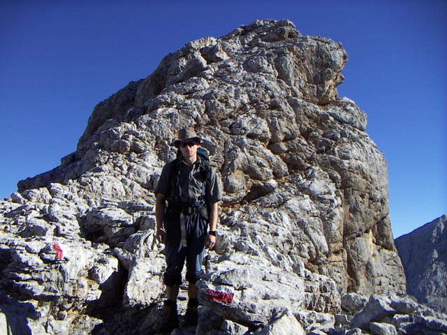 Robert auf Weg 401 zwischen Geigenschartl und Brandhorn (30. Okt.)