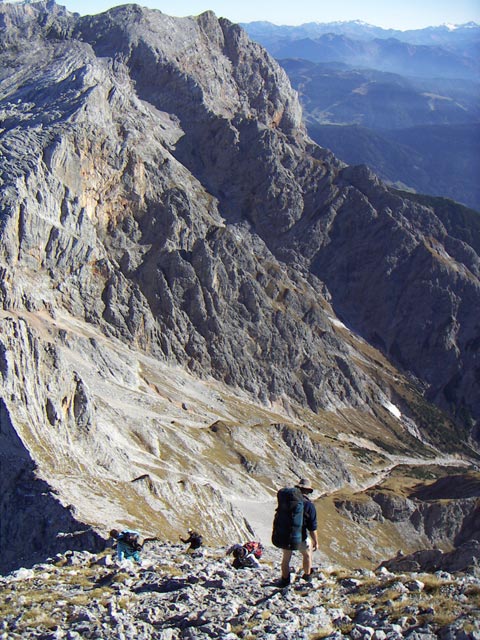 Robert zwischen Schönfeldspitze und Wurmscharte (31. Okt.)