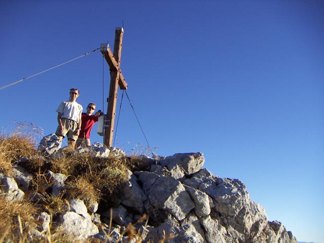 Ich und Robert am Schönegg, 2.389 m (31. Okt.)