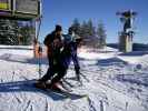 Sonja, Daniela und Andreas bei der Bergstation des Almlifts