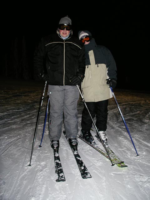 Matthias und Nadja auf der Flutlichtpiste (31. Dez.)