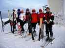 Daniela, Andreas, Doris, Sonja, Gudrun, Christoph und ich bei der Bergstation des 4er Sessellifts Leckerplan (31. Dez.)