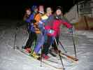 Marion, Andreas, Isabella, Reinhard und Sonja bei der Bergstation des 4er Sessellifts Almlift (31. Dez.)