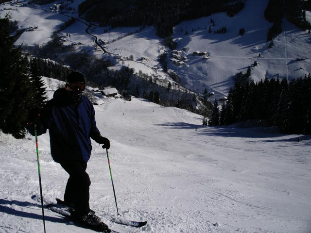 Erich auf der Piste der Doppelsesselbahn Gabühel