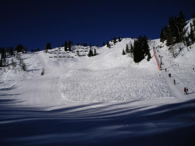 Piste f2 und Schlepplift Kogelalm