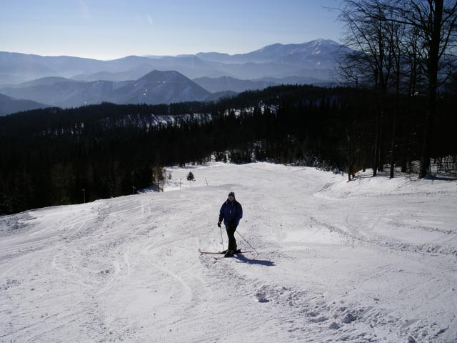 Kerstin auf der Karnerboden Abfahrt