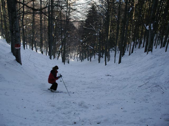 Sonja auf der Lahngrabenabfahrt