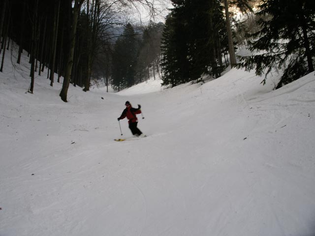 Sonja auf der Lahngrabenabfahrt