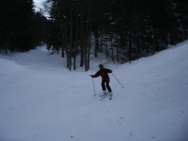 Sonja auf der Lahngrabenabfahrt