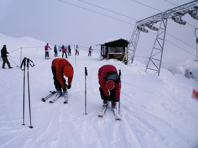 Gudrun und Christoph bei der Bergstation der Gipfellifte