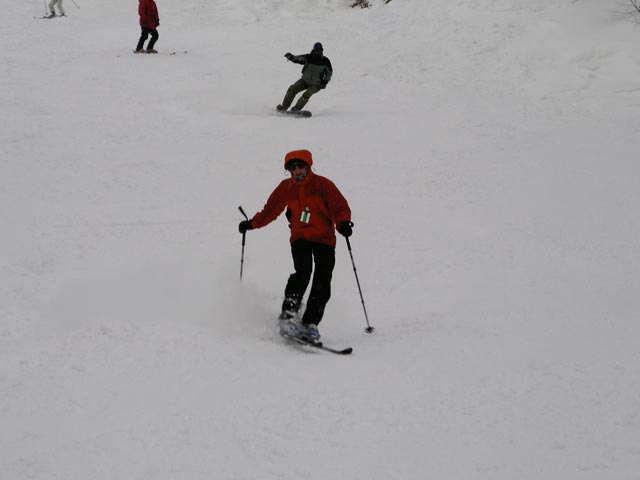 Gudrun auf der FIS-Piste Michaela Dorfmeister