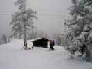 Andrea und ? in der Bergstation des Spitzplanecklifts