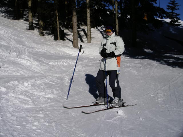 Daniela bei der Bergstation des Kesslerbodenlifts