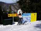 Daniela bei der Bergstation des Hirschkogellifts