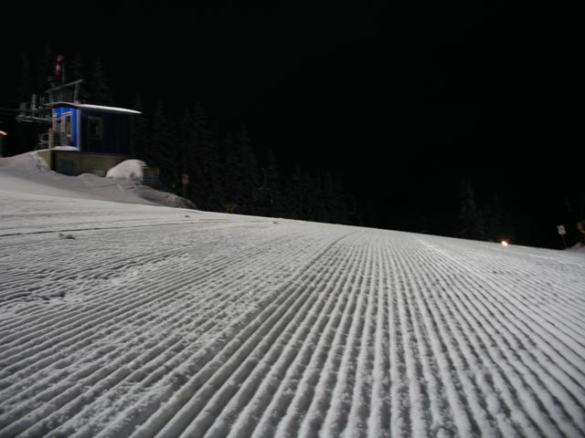 bei der Bergstation der 4-er Sportbahn 'Blauer Blitz'