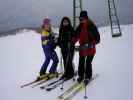 Reinhard, Marion und Sonja bei der Bergstation des Paradieslifts, 1.785 m