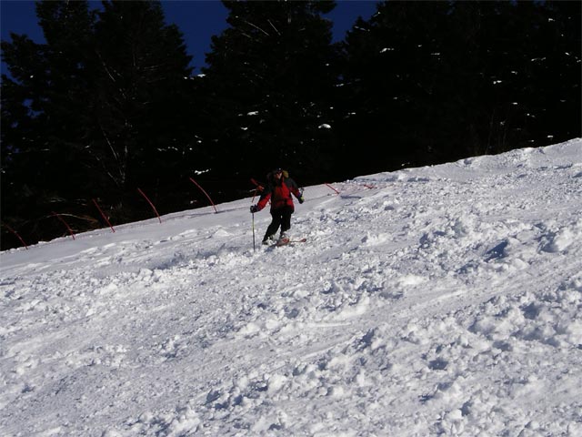 Sonja auf der FIS-Strecke