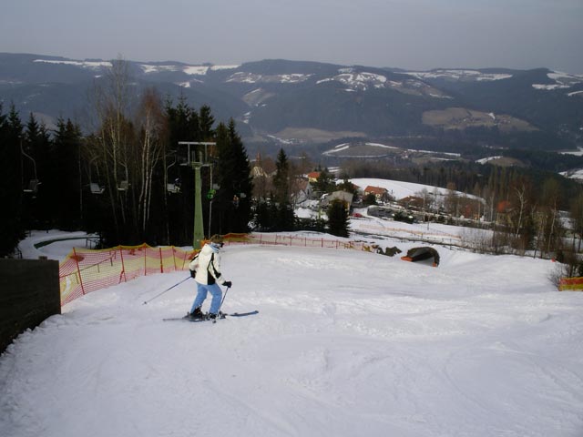 Mama auf der Abfahrt Kampstein