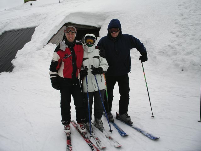 Ich, Daniela und Erich bei der Bergstation der Gipfellifte