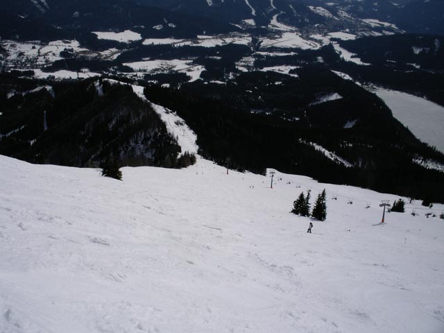 Daniela auf der Skiroute
