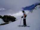 Daniela zwischen Piste 38 und Gampenbahn (16. Apr.)