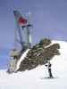 Daniela bei der Bergstation des Greitspitzlifts, 2.870 m (17. Apr.)