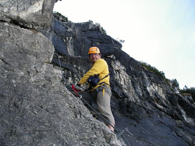 Axel am Übungsklettersteig 'ALPIN live'